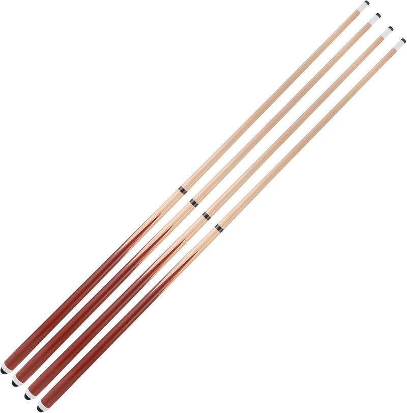 HMQQ 2-Pieces Pool Cue Stick with Coffee Color and 13mm Leather Tip Weight 20OZ (48" Set of 2/ Set of 4, 58" Set of 2/ Set of 4/ Set of 6 20OZ) - Image 1
